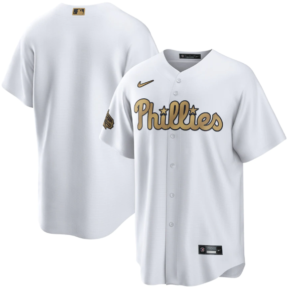 Men's Philadelphia Phillies Blank 2022 All-Star White Cool Base Stitched Baseball Jersey Men's Philadelphia Phillies Blank 2022 All-Star White Cool Base Stitched Baseball Jersey
